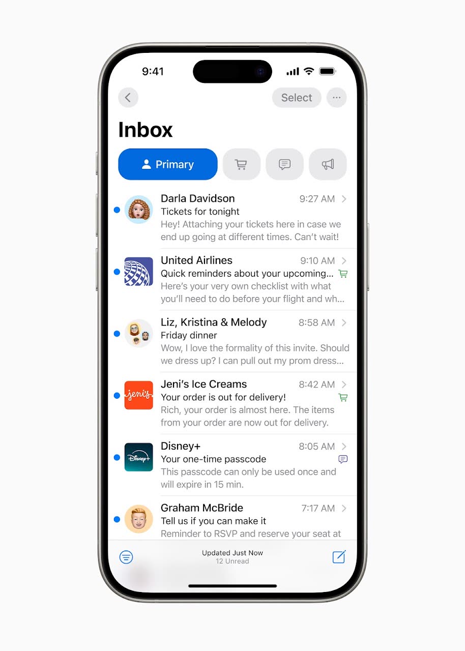 iOS 18 Mail